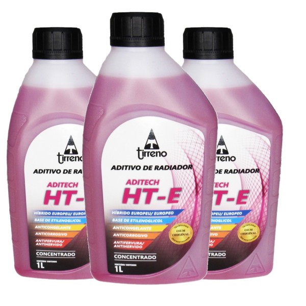 Aditivo Para Radiador Tirreno Hibrido Concentrado 3L (Rosa)