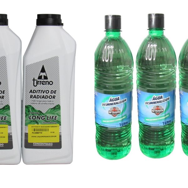 Kit 2 Aditivo Concentrado (Verde) + 3 água Desmineralizada