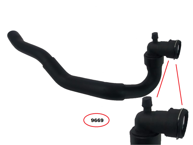 Kit Mangueira do Ar quente 1.6 16v THP 308 / 3008/ 408 / C4 lOUNGE / 5008 / RCZ - Imagem 5
