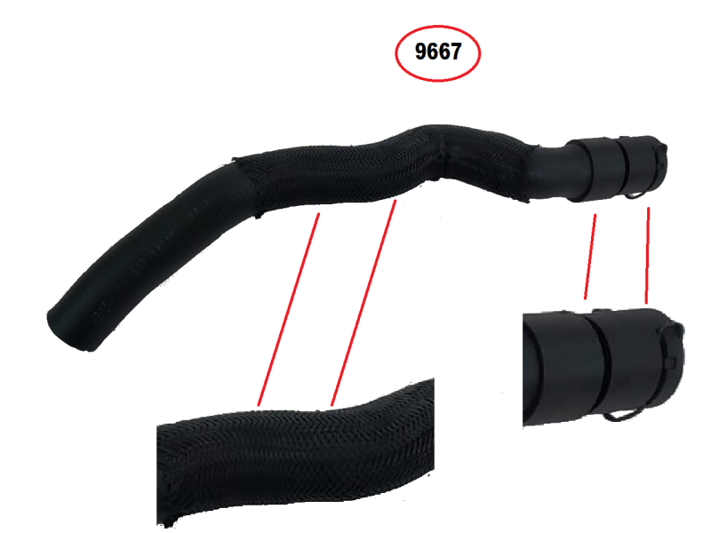 Kit Mangueira do Ar quente 1.6 16v THP 308 / 3008/ 408 / C4 lOUNGE / 5008 / RCZ - Imagem 6
