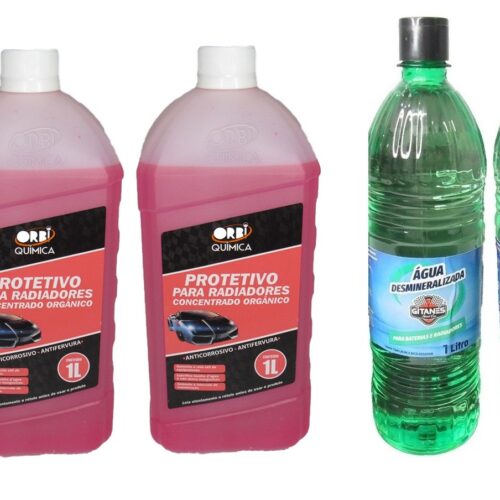 Kit 3 Aditivo Concentrado (Rosa) + 3 água Desmineralizada