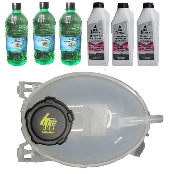 Kit Vaso De Expansao Log Ii/San Ii/Dus/Oroch C/Tampa + 3 Aditivo Rosa + 3 água Desmineralizada