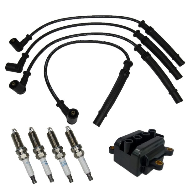 Bobina + Cabo de Vela + Jogo de Velas Renault Clio Kangoo Megane logan sandero 1.0 16v