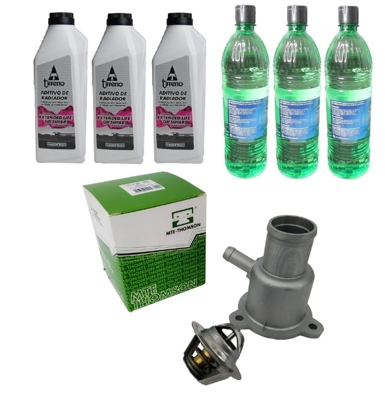 Válvula termostática Motor Renault 1.6 + 3 Aditivo Concentrado (Rosa) + 3 água Desmineralizada - Imagem 4