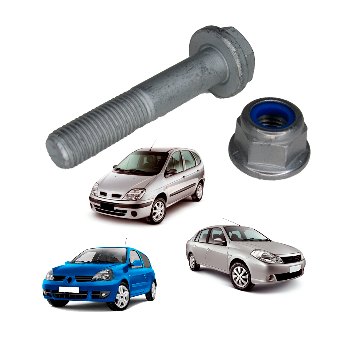 Parafuso Do Pino Pivo Com Porca Clio II Megane I-II Scenic