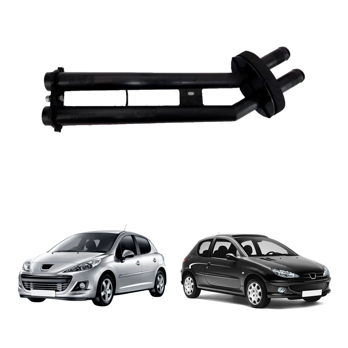 Tubo Plástico De Saida Do Radiador De Ar Quente Peugeot 206 207 Hoggar