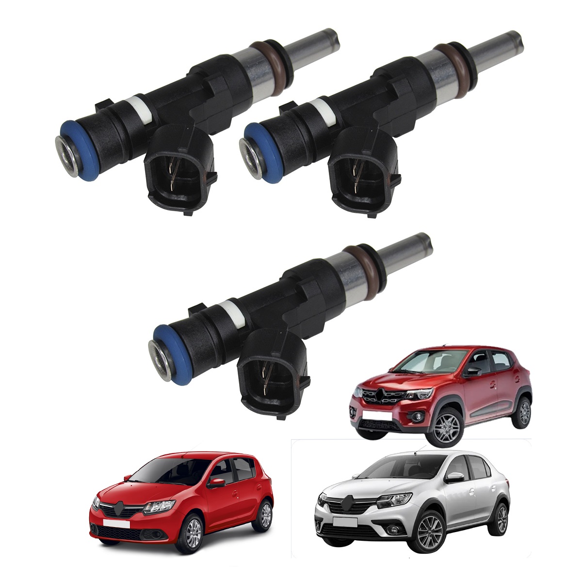 Jogo de Bico Injetor De Combustível Logan Sandero Kwid Motor 1.0 12V 3cc B4D