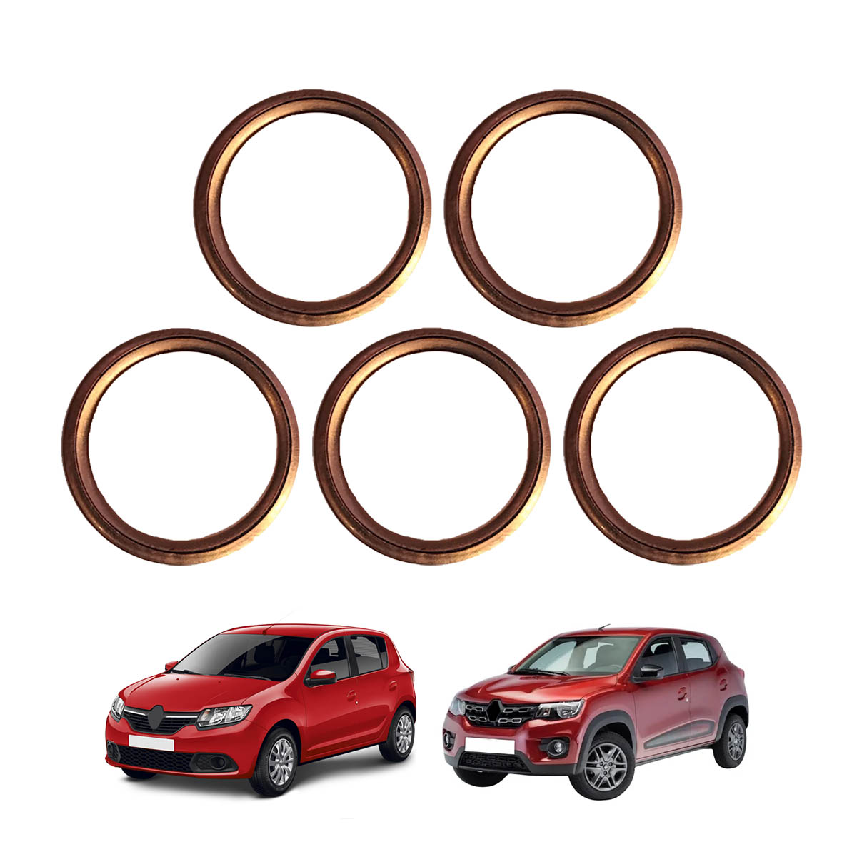 Kit 5 Anel De Vedacao Do Carter (COBRE) 15X22