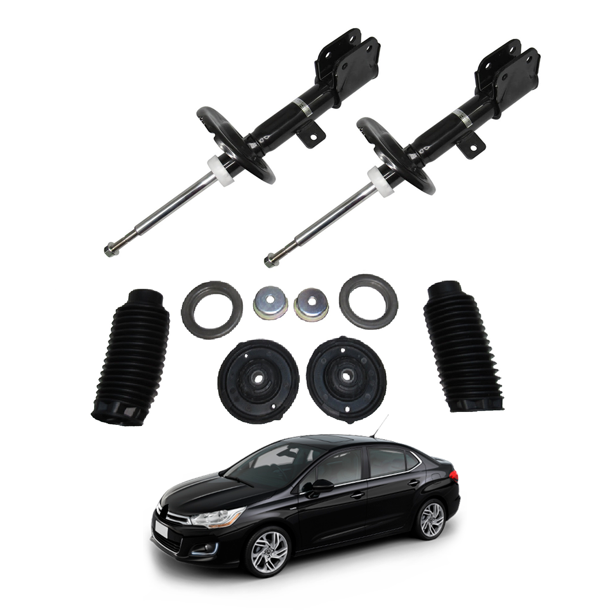 Par de Amortecedor Diant. C4 Lounge C/ Kit Batente