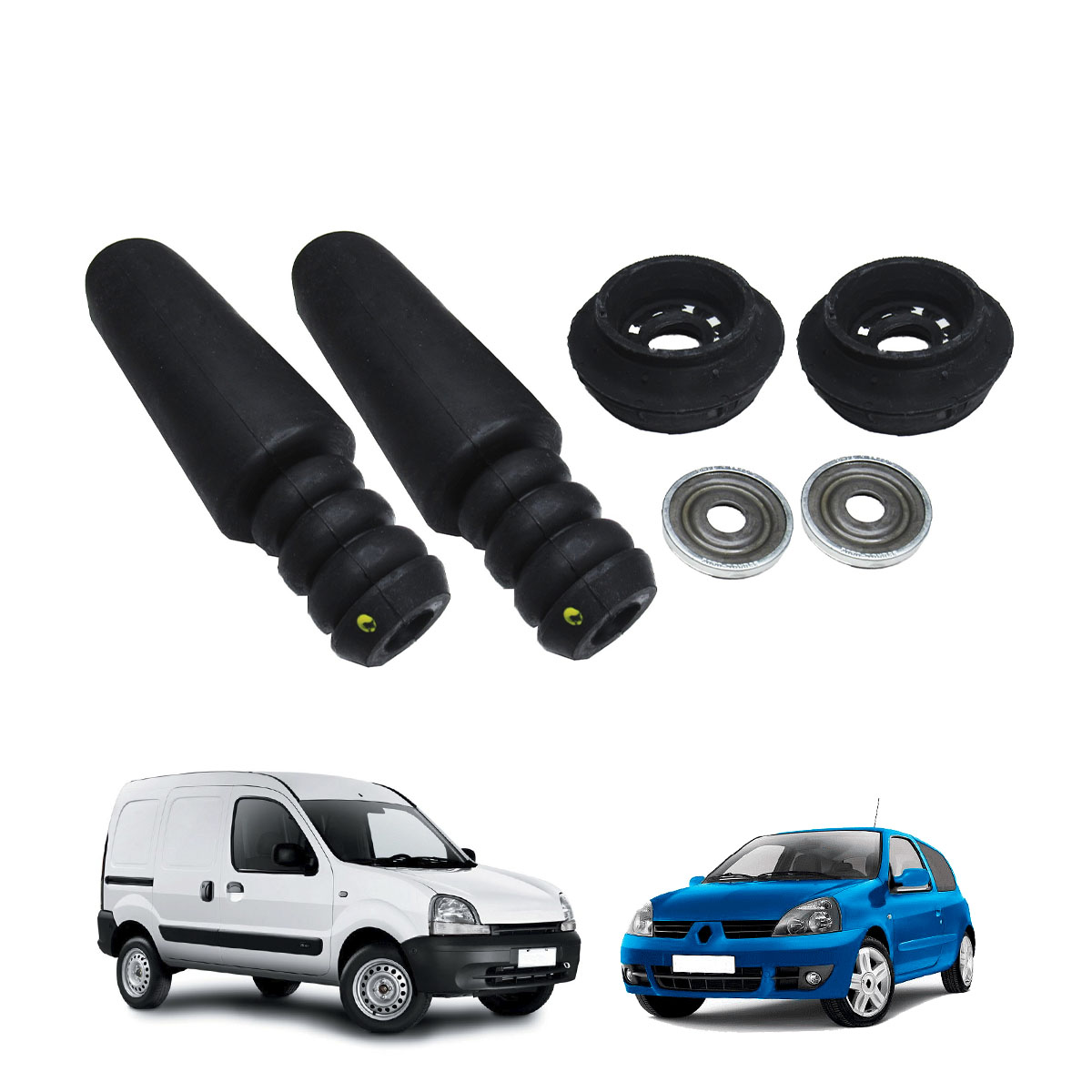 Par Kit Batente Do Amortecedor Dianteiro Clio 2 / Kangoo