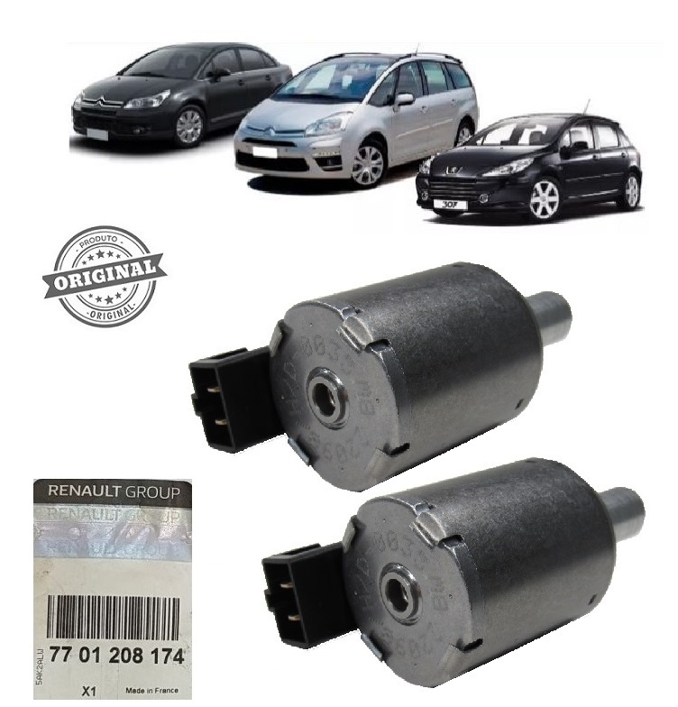 Par Eletrovalvula Moduladora Cambio Aut. Sce/Meg/Log/San/Dust/206/207/208/306/307/308/C3/C4 (Todos Al4/Dp0)
