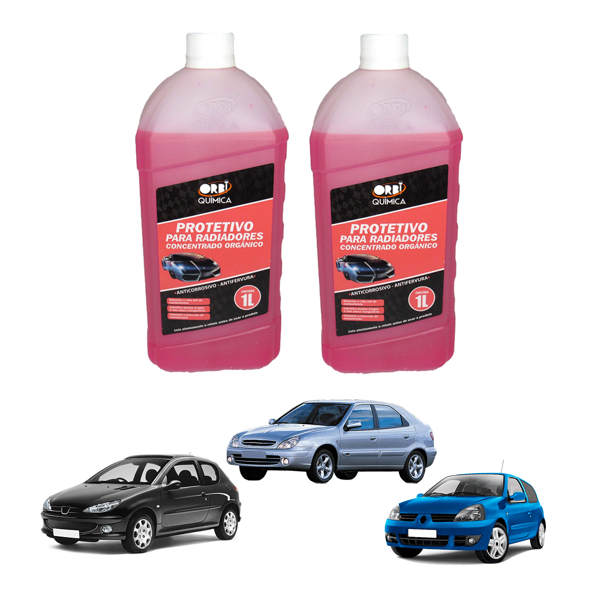 Aditivo P/ Radiador Organico Concentrado (Rosa) 2 Lt