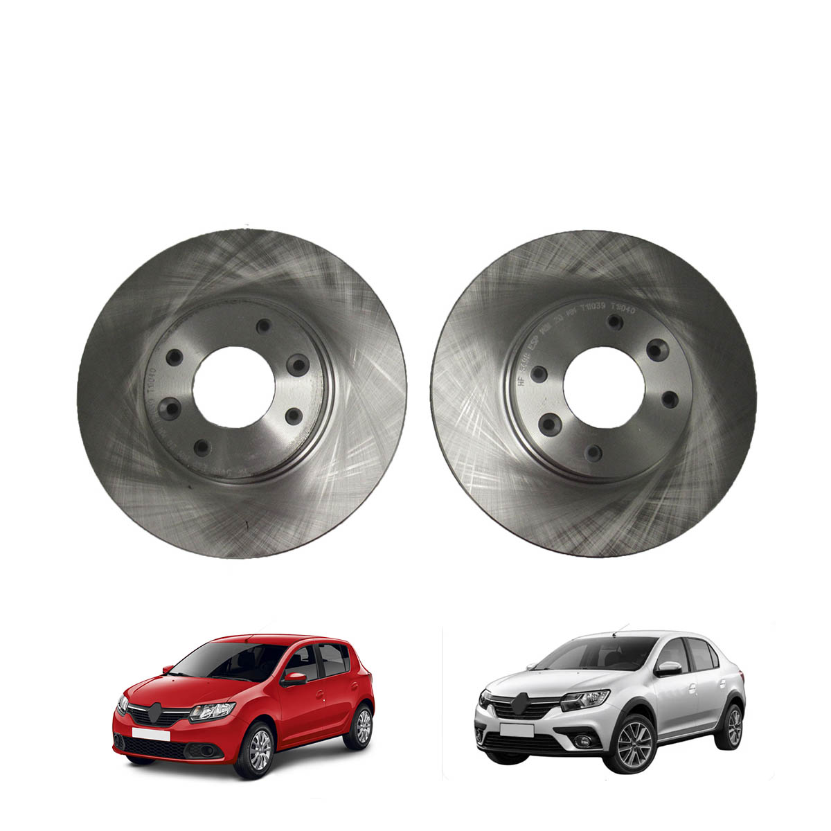 Disco De Freio Diant. Logan Ii 2013... e  Sandero Ii 2013... (Par) Ventilado