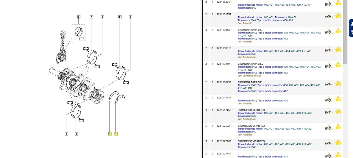 Kit Bronzinas De Biela Mancan Axial Std Mot B4D 1.0 12V Log Ii/San Ii/Kwid - Imagem 8