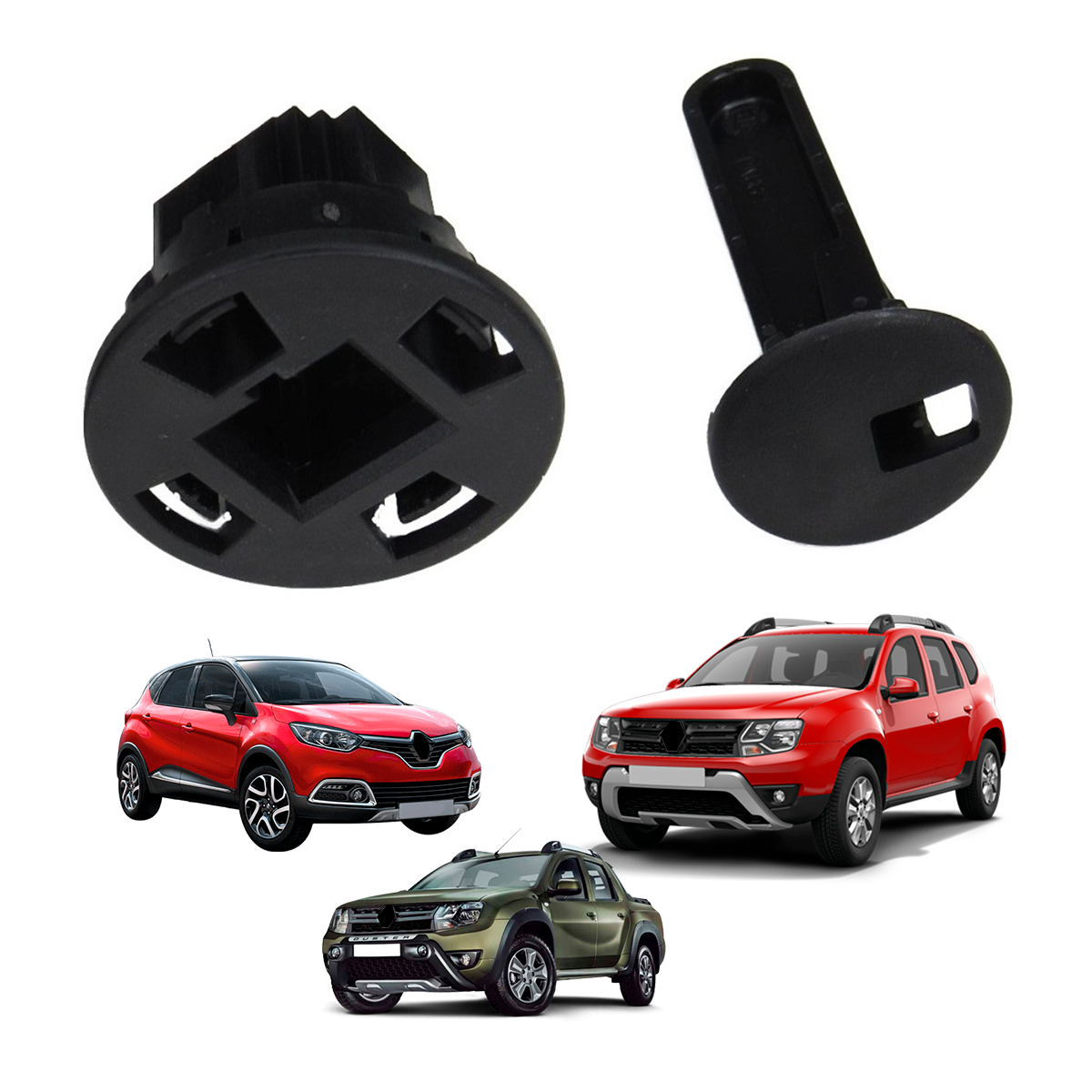Bucha e Pino de Fixacao Superior do Radiador Renault Duster (Kit)