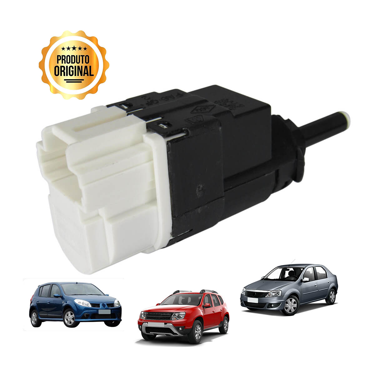 Interruptor De Freio Logan / Sandero / Duster (Branco) 4 Pinos