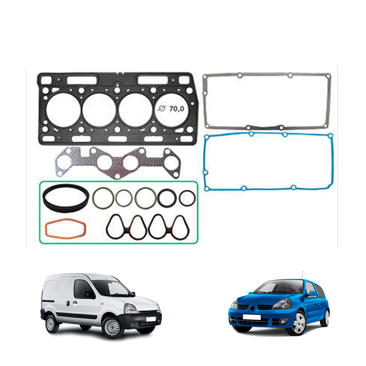 Jg De Juntas Sup. S/Ret. Mot 1.0 8V( D7D/ D7F) Cl/Kan/Tw (Fibra)