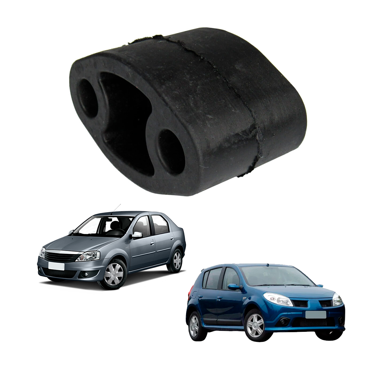 Coxim Do Escapamento Logan/Sandero/Duster/Cl2 12... (Borracha)