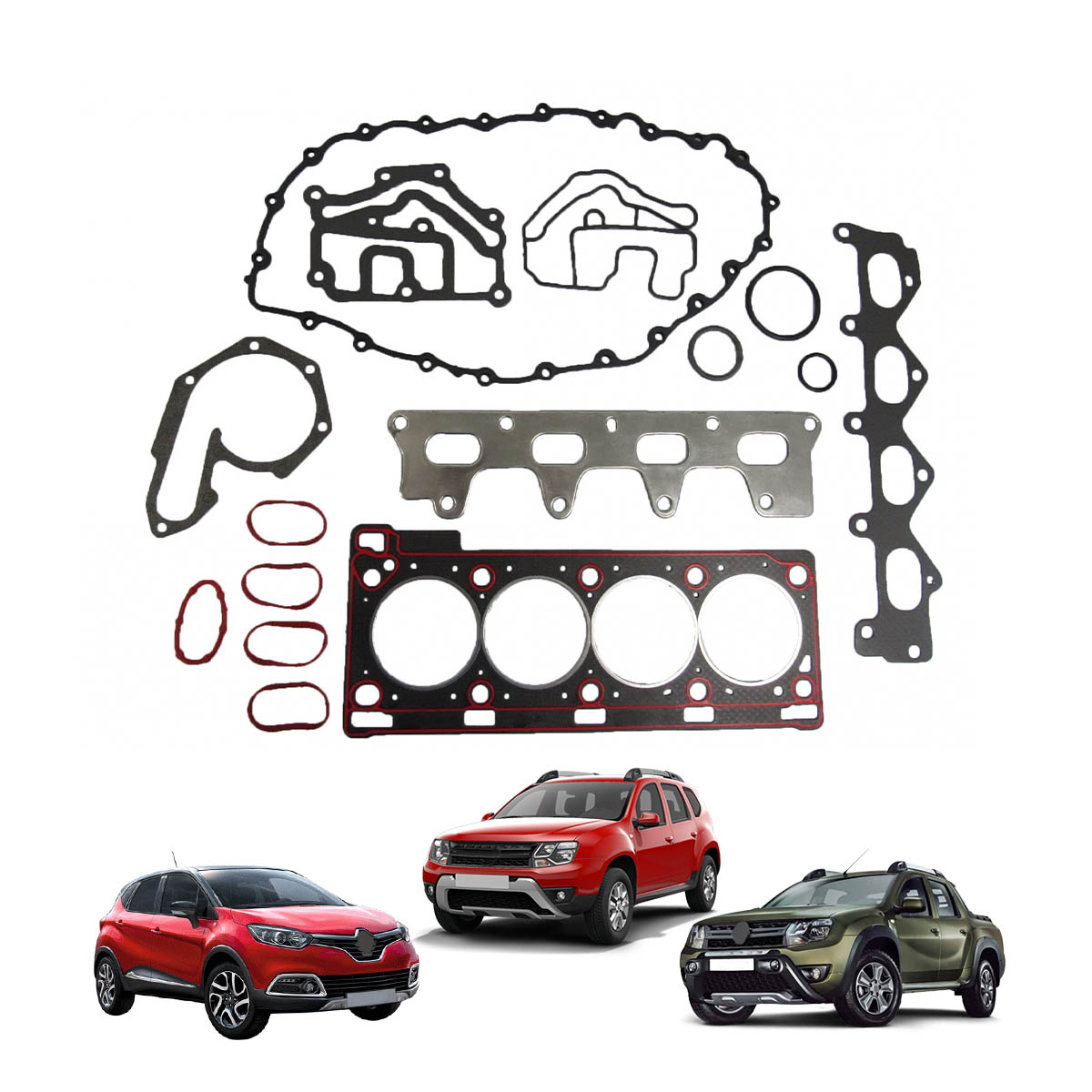 Jg De Juntas Comp. S/Ret. Mot 2.0 16V( F4R) Dus/Captur/Oroch/San Rs (Fibra)