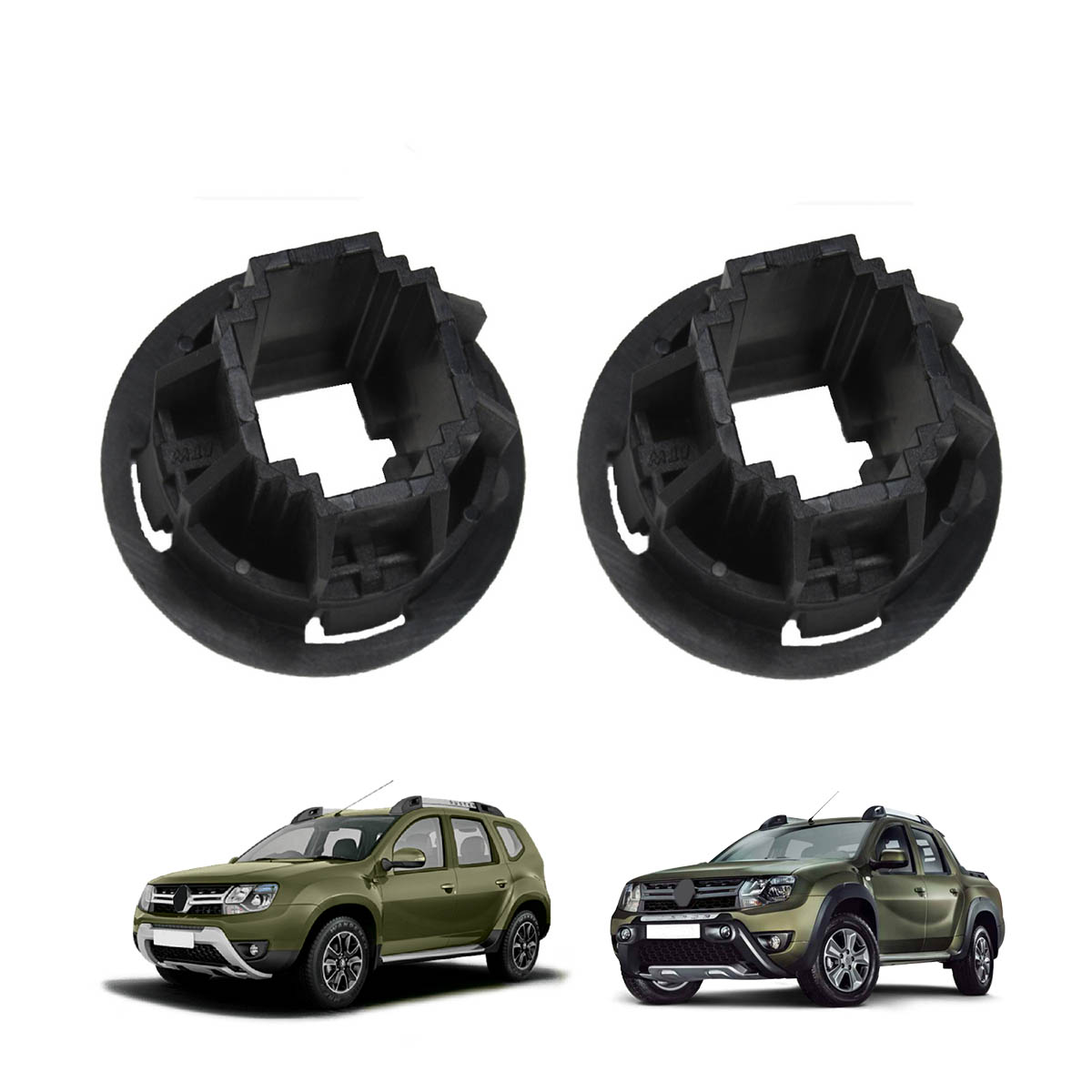 Par Bucha de Fixacao Superior  do Radiador Renault  Duster