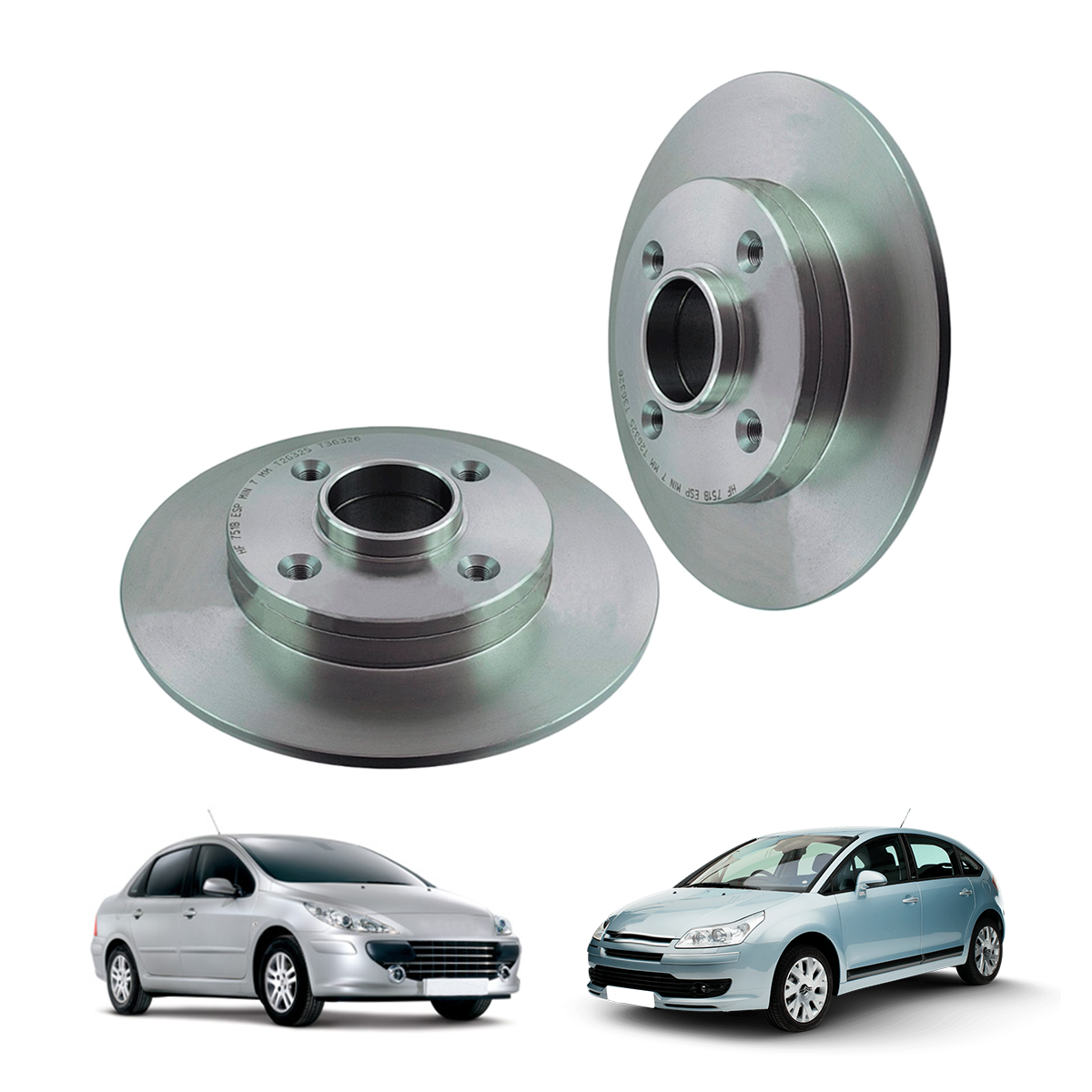 Disco De Freio Tras. (249x9) 307/C4 C/ Cubo (Par)