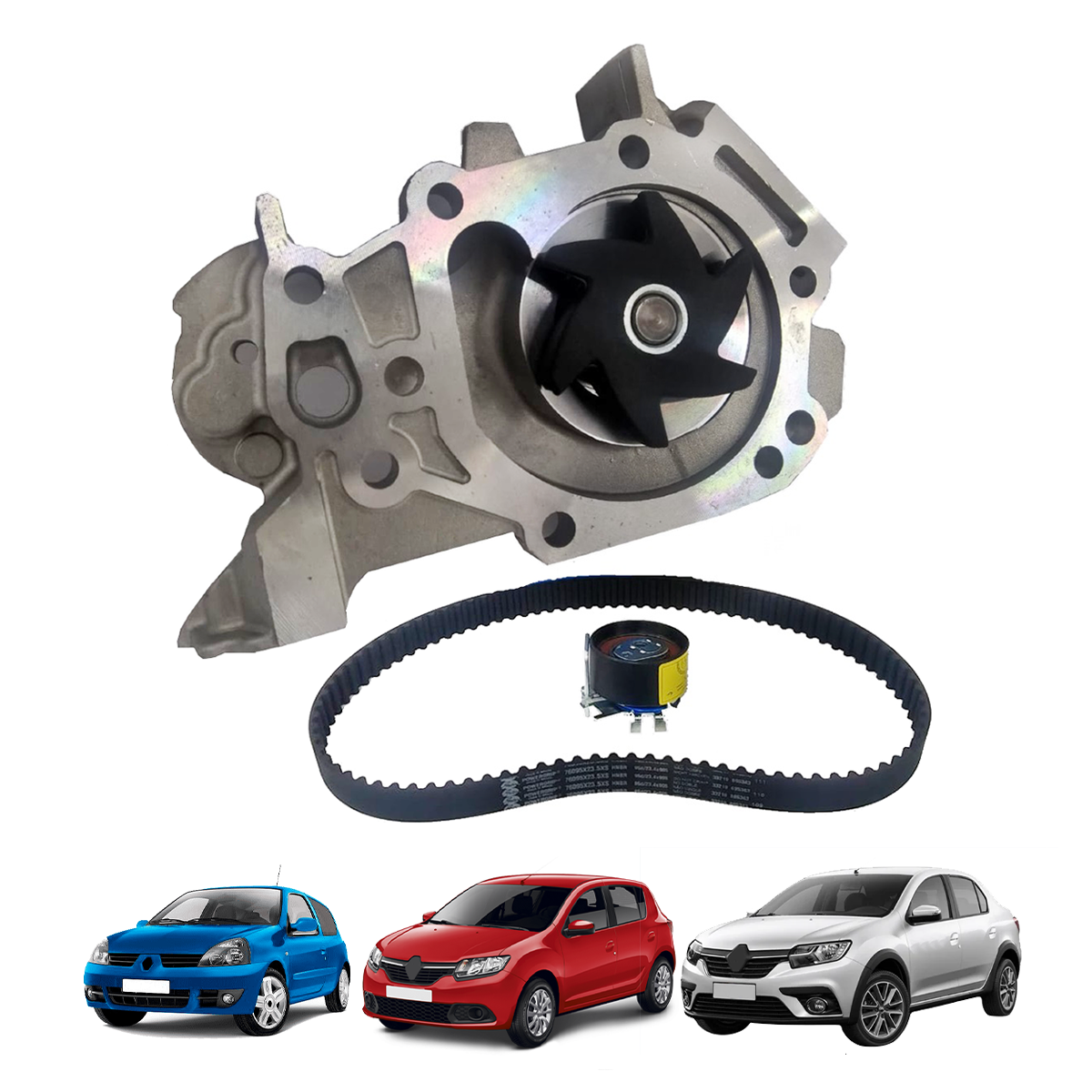Kit correia Dentada Com Bomba D'água Renault Logan Sandero Clio Kangoo 1.0 16v D4D
