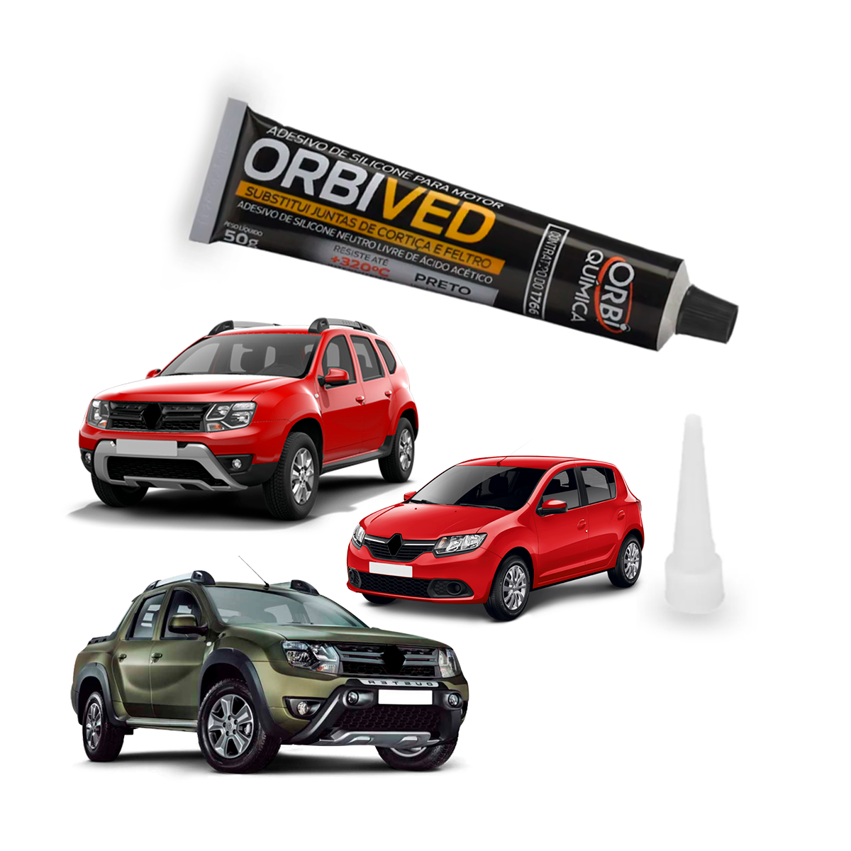 Cola Selante Alta Temperatura Preta 50 Gr