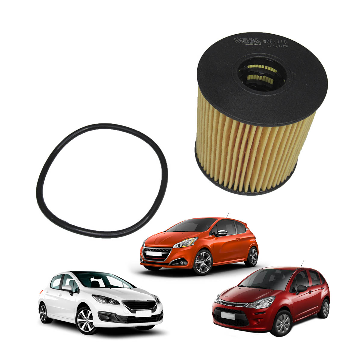 Filtro De Oleo (Refil) 206/207/208/3008/308/307/407/408/C3/Aircross/Berlingo