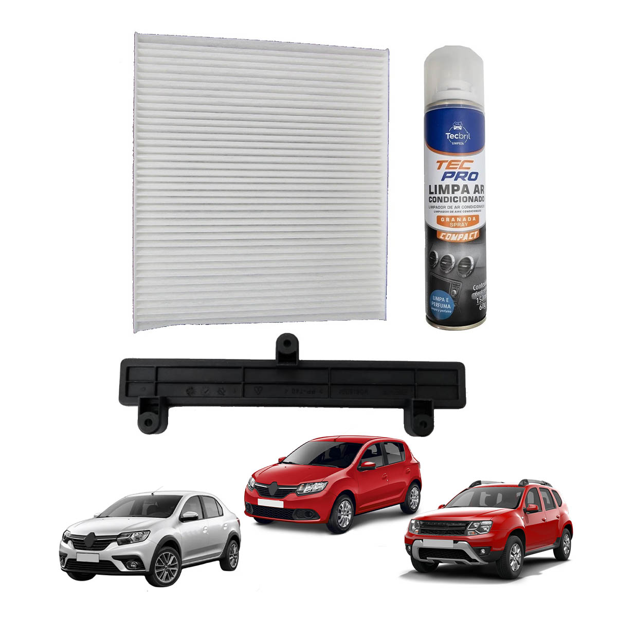 Tampa Do Filtro Do Ar Cond. Log/San/Dus + filtro + limpa ar condicionado