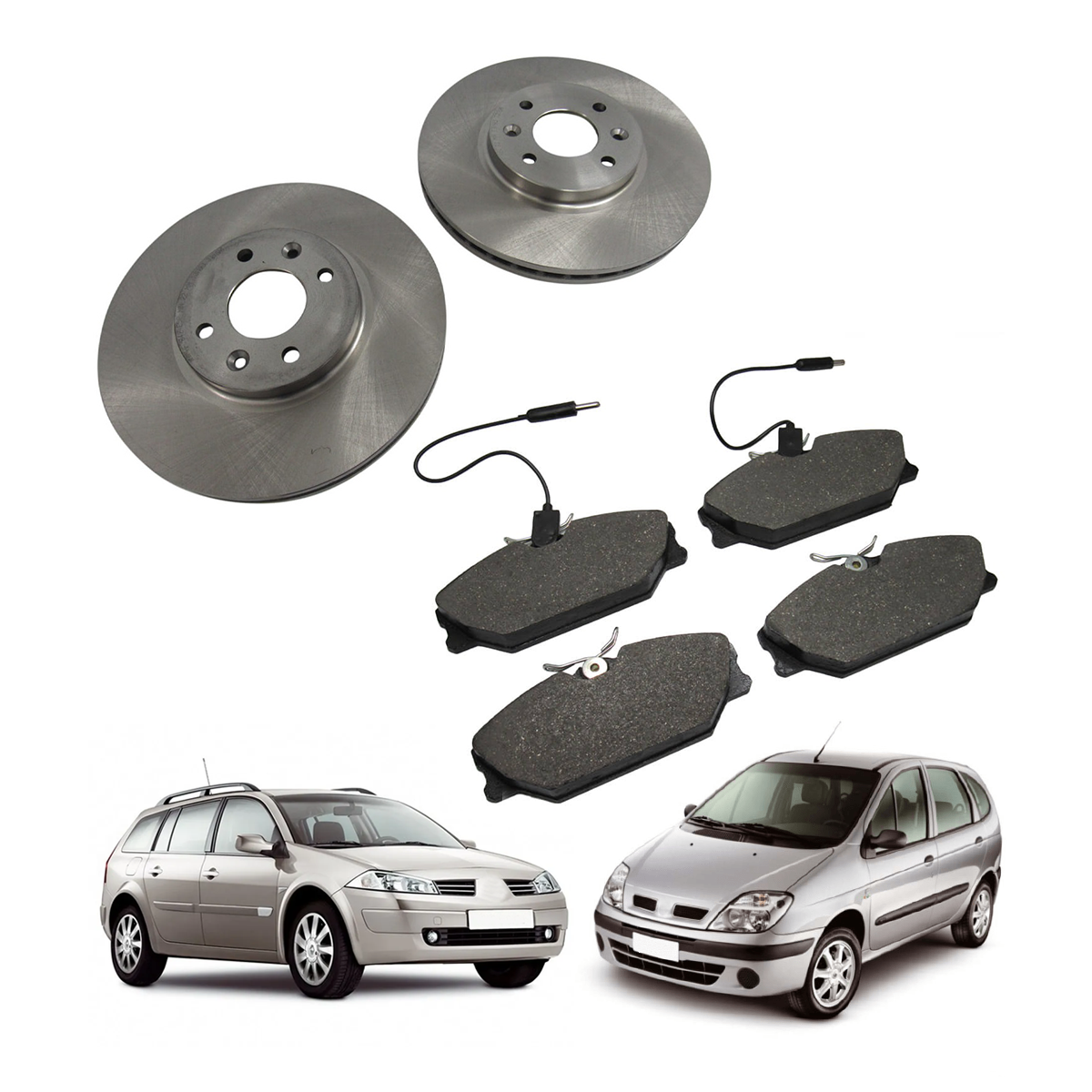 Disco De Freio Dianteiro e Pastilha Scenic Laguna Megane II