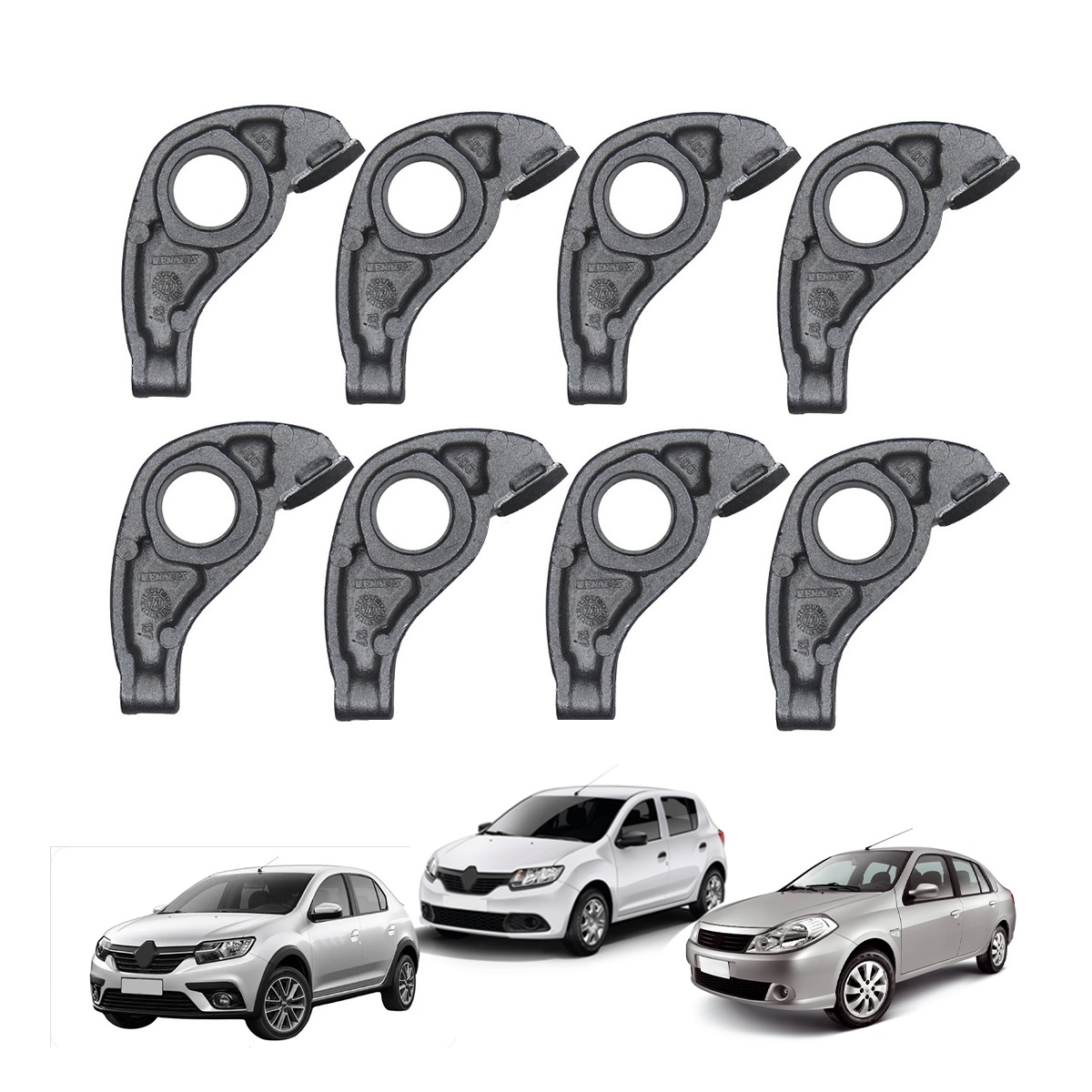 Jogo de Balancim Válvula de Escape e Admissão Renault Motor 1.6 8V Logan Sandero Kangoo