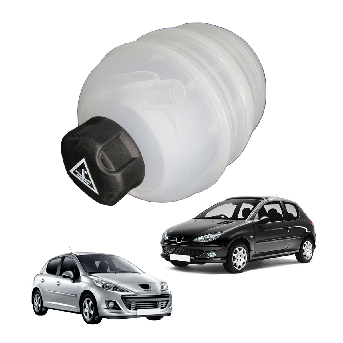 Vaso De Expansão Do Radiador Peugeot 206/207/Hoggar Com Tampa