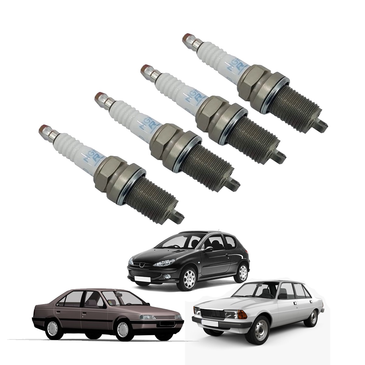 Jogo de Vela Motor 1.0 8v / 1.6 8v /1.8 8V / 2.0 8v - 106/205/206/306/405/605/Partner/Berlingo/Xantia/Xsara/Zx (JG C/ 4