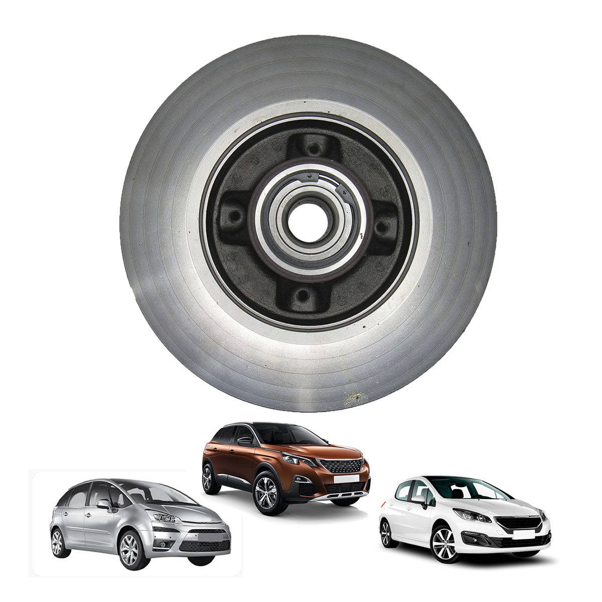 Disco De Freio Tras. 3008/308/C4 Picasso/C4 Grand Picasso/Ds3/Ds4/Ds5/ C/Rol + Anel Abs (Und)