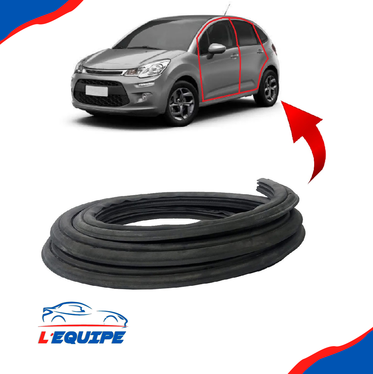 Kit Borracha Vedação 4 Portas Citroen C3 E Picasso Até 2012