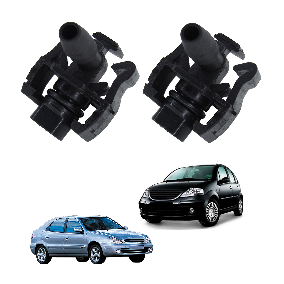 2 Conexao da Mangueira do Vaso de Expansao Peugeot/Citroen (90 Graus)