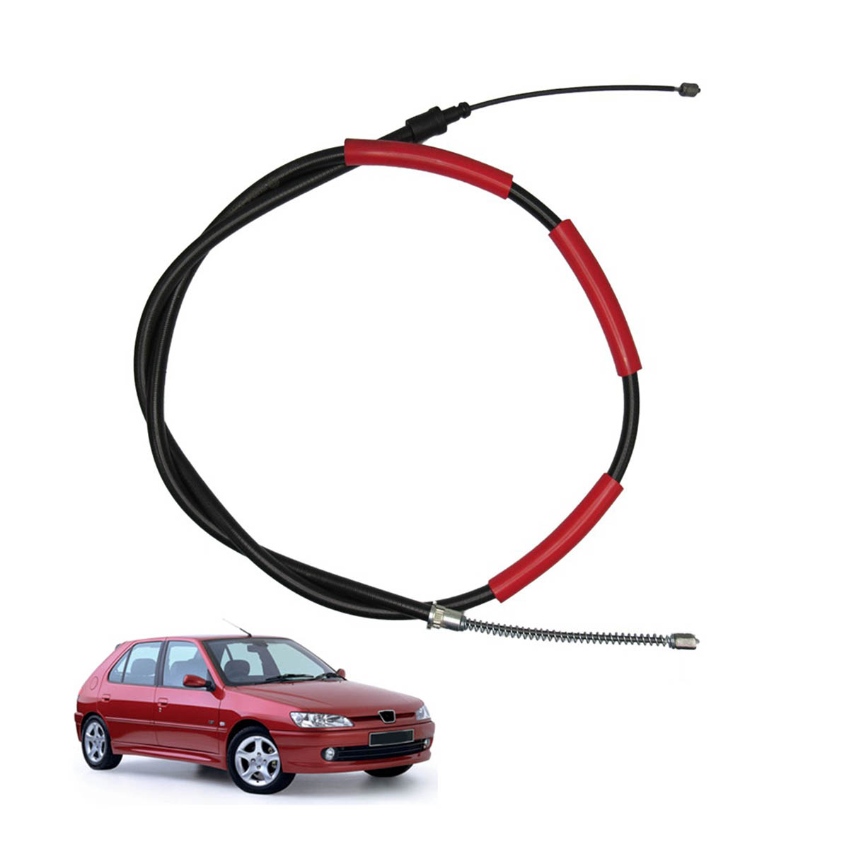 Cabo De Freio De Mao 306 92... Tras. Esquerdo ( Freio A Tambor)