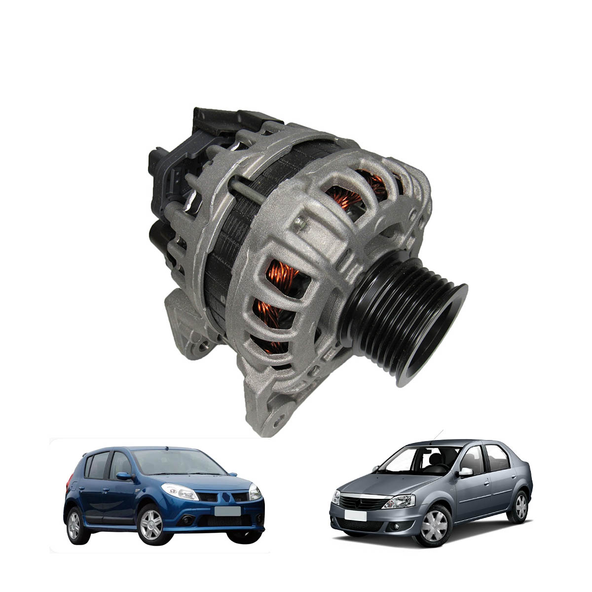 Alternador Mot K4M 1.6 16V Logan / Sandero / Duster - Bosch B3 90A 14V F000Bl04