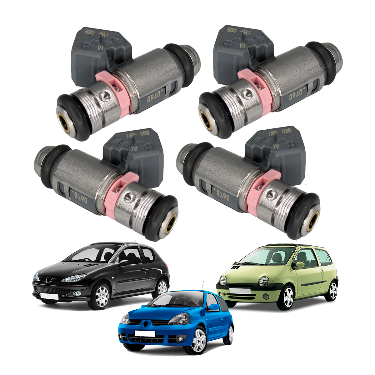 4 Bico Injetor De Comb. Mot 1.0 16V D4D 206/ Cl2/Twg/Kan