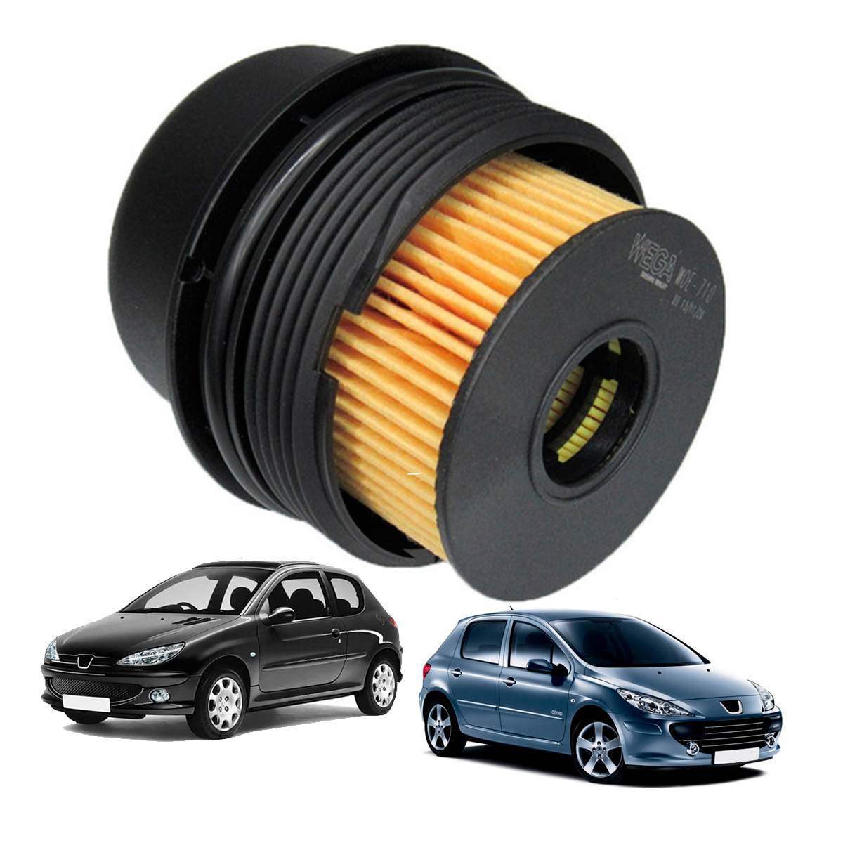 Copo Tampa + Flitro De Oleo Peugeot 207 Hoggar 307 308 Citroen C3 C4 1.6 16v Flex