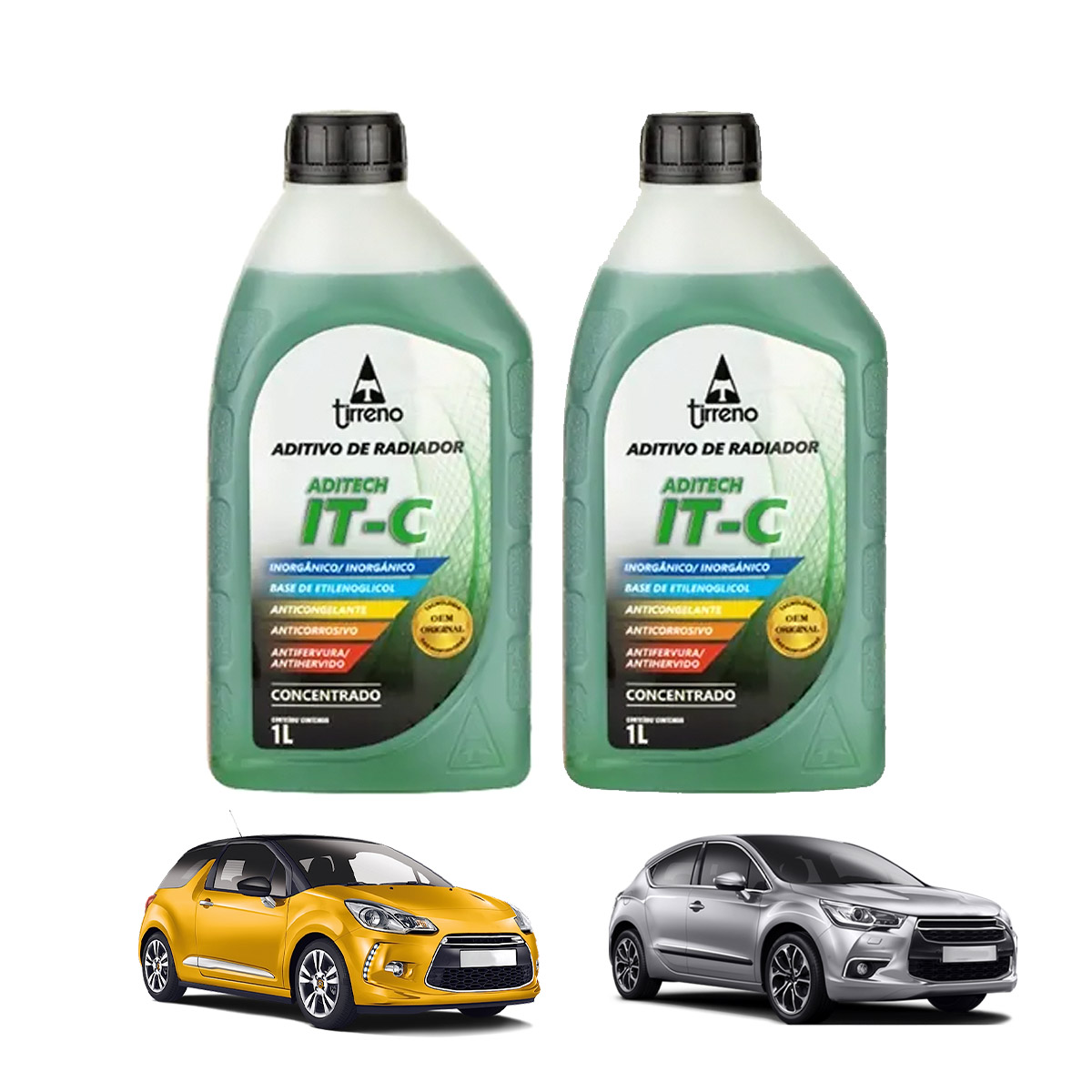 Aditivo Radiador Tirreno Inorgânico Concentrado 1l (verde)