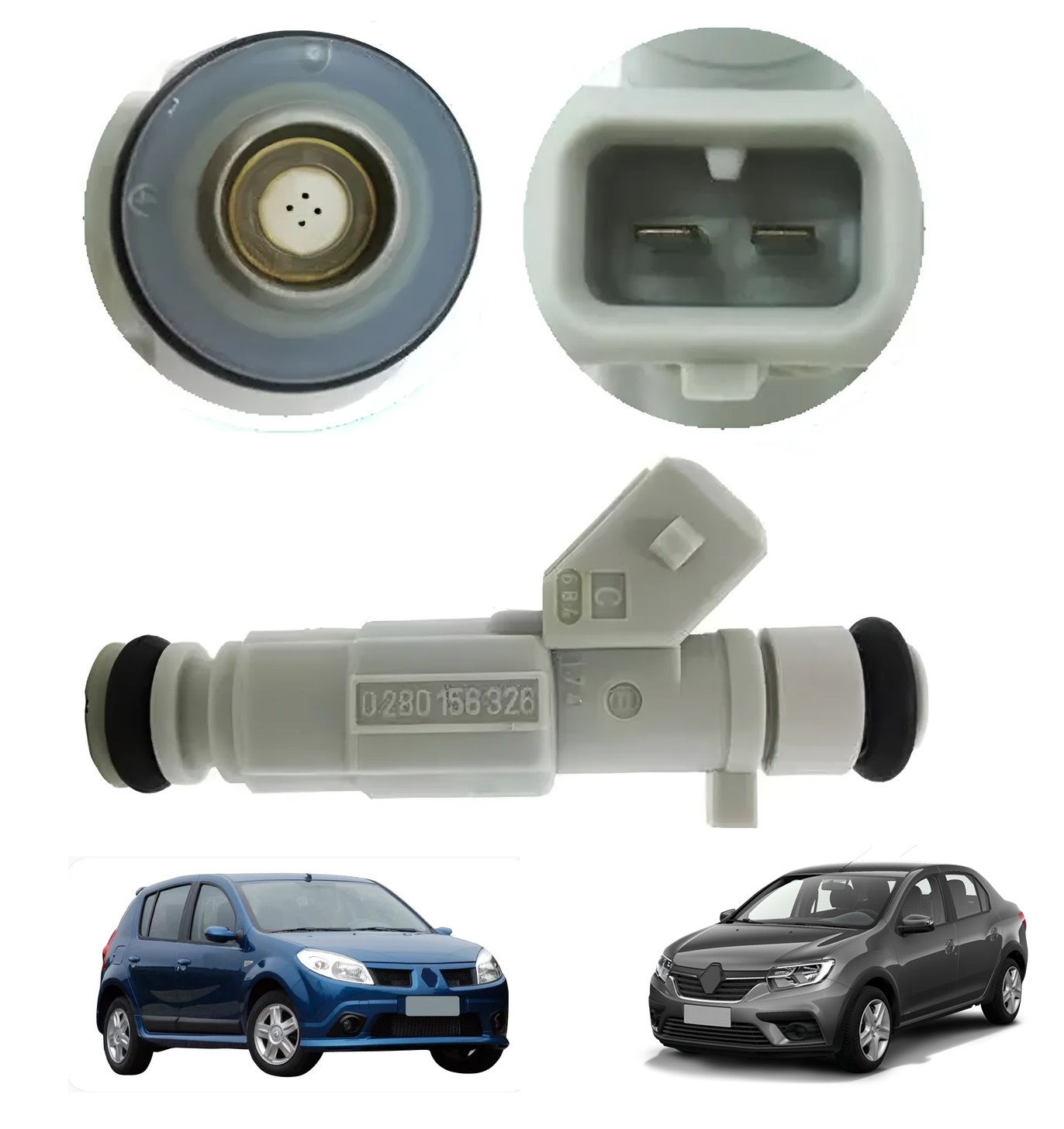 Bico Injetor De Comb. Mot 1.6 8V K7M Flex Log/Sand