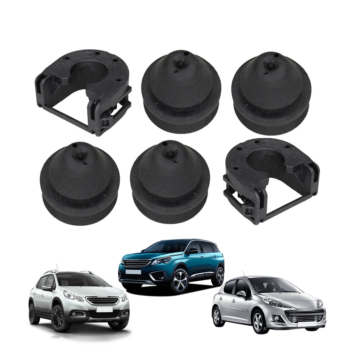 Kit Suporte Coxim Do Radiador 207/208/2008/5008/Exp/c3/c4/Ds3