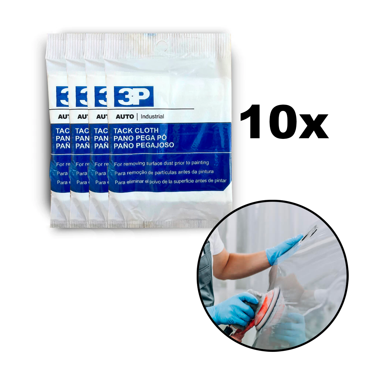 Kit 10 Pano Pega Po 3P