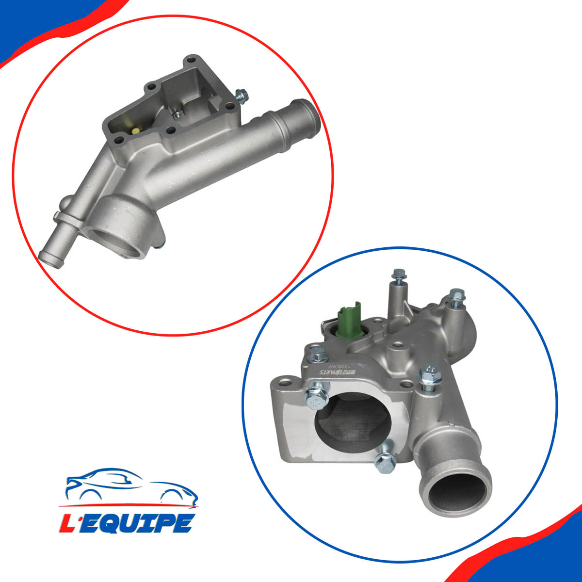 Carcaca Da Valv. Termostatica C/ Sensor Mot 2.0 16V Peugeot 307 Citroen C4 C5 Xsara picasso 2.0 16V (Aluminio) - Imagem 2